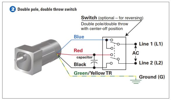 how to connect a reversing switch to a 3 or 4wire psc